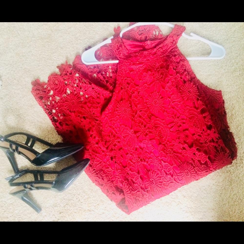Leo Rosi bodycon sleeveless lace dress
